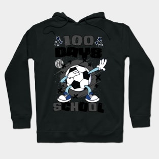 100 days of school featuring a dabbing Football #4 Hoodie